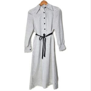1980s Saks Fifth Avenue Polka Dot Vintage Dress